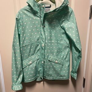 Columbia Kids Polka Dot Rain Jacket Size 10/12